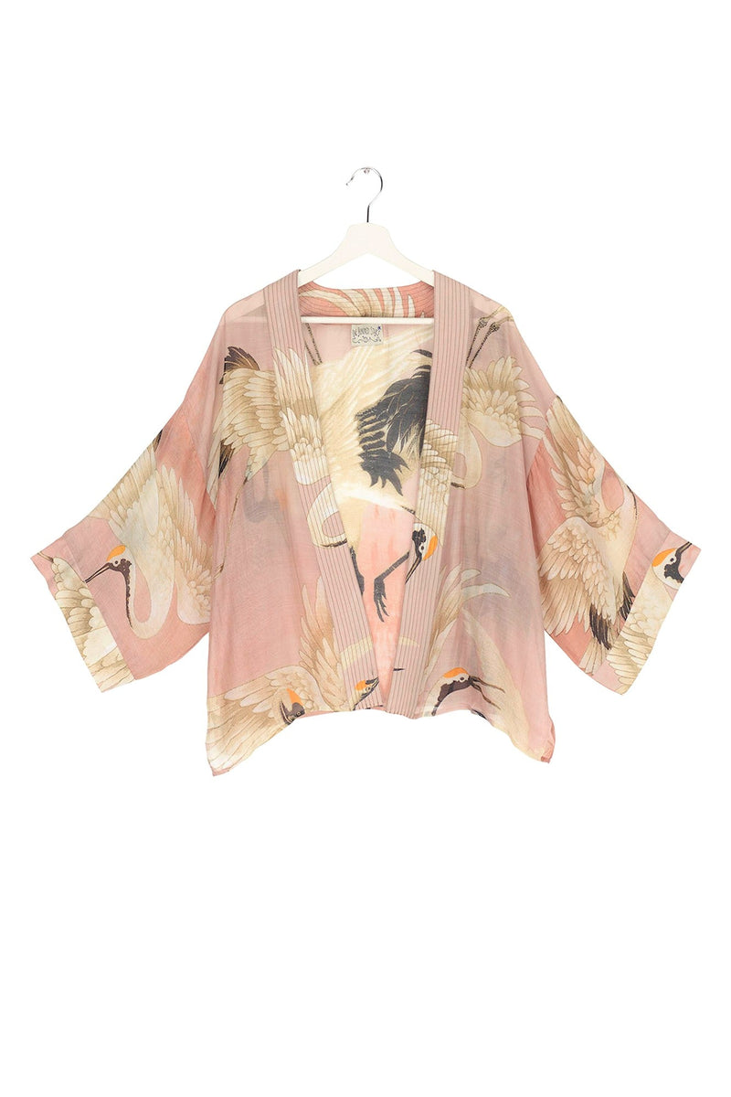 One Hundred Stars Stork Pink Kimono