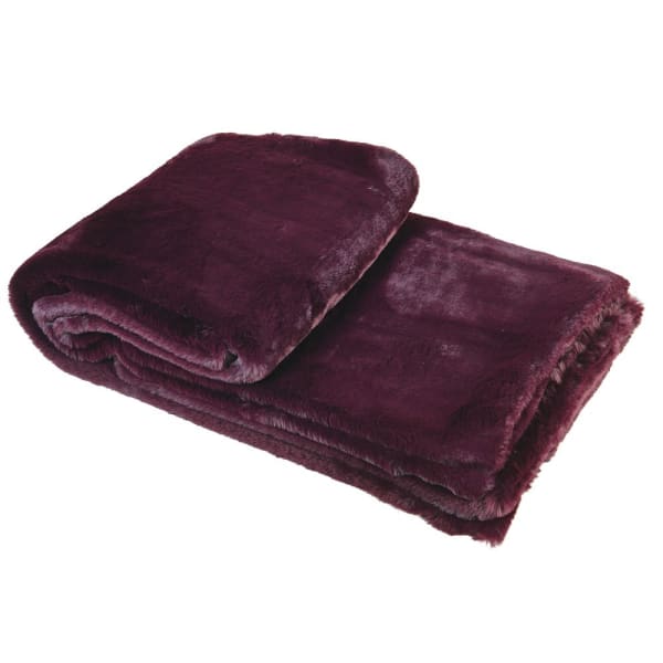 Throw Wine Faux Fur